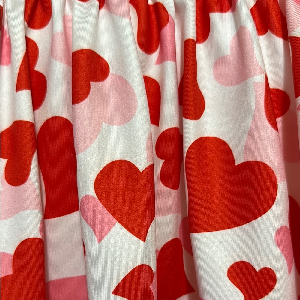 SHEIN- Heart Print Dress with Bow - Picture 3 of 3